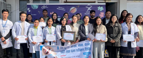 Nepal Optometry Students Society Photo of the students at Nepal Optometry Students Society