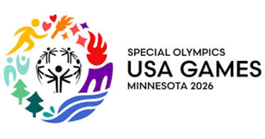Special Olympics USA GAMES Minnesota 2026 logo A bright colored logo: Special Olympics USA GAMES Minnesota 2026 logo